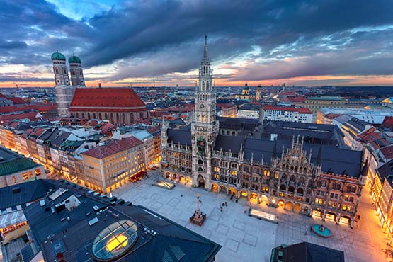 München Innenstadt von oben